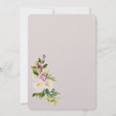 Invitation Vin de Bourgogne Aquarelle rose Mariage de crème f (Dos)