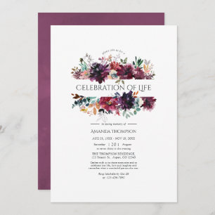 Invitation Vin de Bourgogne Couleur Floral Célébration de la 