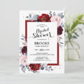 Invitation Vin de Bourgogne Dusty Fête des mariées d'ardoise  (Debout devant)