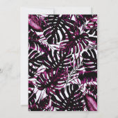 Invitation Vin de Bourgogne Tropical Palm Feuille Chic Mariag (Dos)