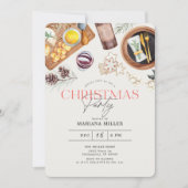 Invitation Vin de cuisine moderne Noël Green Holiday Party (Devant)
