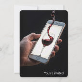 Invitation Vin de fête du 50e anniversaire sur Smartphone (Devant)