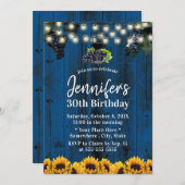 Invitation Vin de la Marine Blue Sunflower 30e anniversaire (Devant / Derrière)