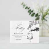 Invitation Vin de mariage élégant boisson (Debout devant)