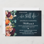 Invitation Vin de mariage et d'anniversaire de mariage Navy (Devant)