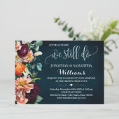 Invitation Vin de mariage et d'anniversaire de mariage Navy (Debout devant)