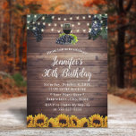 Invitation Vin de tournesol rustique 30e anniversaire<br><div class="desc">Vin Rustique Sunflower Vineyard 30e anniversaire Anniversaire Invitations fête d'anniversaire.</div>