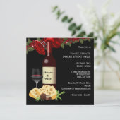 Invitation Vin de vacances Fromage famille amis cocktail (Debout devant)