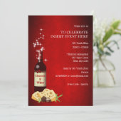 Invitation Vin de vacances repas formel (Debout devant)