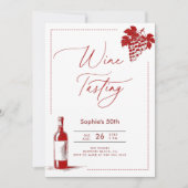 Invitation Vin Dégustation Vignoble Bourgogne moderne 50e ann (Devant)