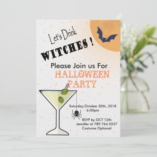 Invitation Vin d'Halloween (Debout devant)