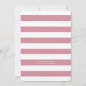 Invitation Vin & Dîner Occasion Anniversaire Rayures Rouges (Dos)