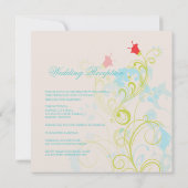 Invitation Vin d'ornement/bleu aqua/chocolat (Dos)