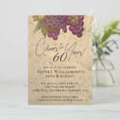 Invitation Vin Élégant 60 ans Anniversaire À 60 Années (Debout devant)