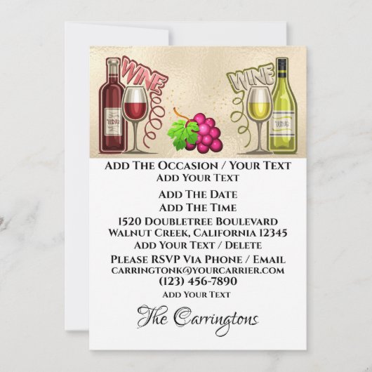 Invitation Vin et Amis (Devant)