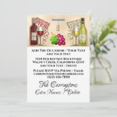 Invitation Vin et Amis - Voir au verso - (Debout devant)