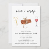 Invitation Vin et enveloppement Noël Fête d'emballage cadeau  (Devant)