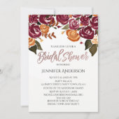 Invitation Vin et Fête des mariées Rose (Devant)