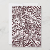 Invitation Vin et feuille blanche Floral Douche nuptiale Invi (Dos)