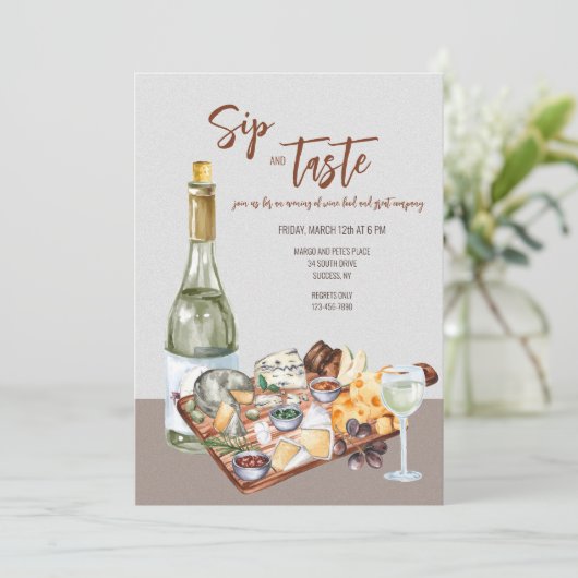 Invitation Vin et fromage (Debout devant)