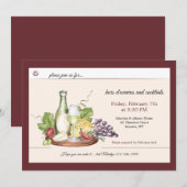Invitation Vin et Fromage (Devant / Derrière)