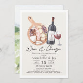 Invitation Vin et fromage Charcuterie (Devant / Derrière)