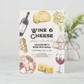 Invitation Vin et fromage Charcuterie En vichy Adulte Anniver (Debout devant)