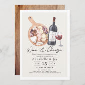 Invitation Vin et fromage Charcuterie Fête du Ménage (Devant / Derrière)