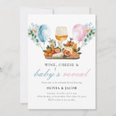 Invitation Vin et fromage Fête de la Révélation de genre (Devant)