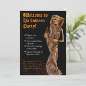 Invitation Vin et mort Halloween l'invitation (Debout devant)