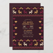 Invitation Vin et or Multisé Douceur moche Noël fête (Devant / Derrière)