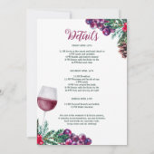 Invitation Vin Et Pins Bachelorette Week-End Cabine À Woods (Dos)