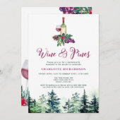 Invitation Vin Et Pins Bachelorette Week-End Cabine À Woods (Devant / Derrière)