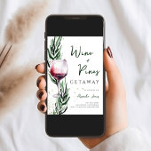 Invitation Vin et Pins Gold Noël Bachelorette Week-end