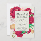 Invitation Vin et tourbe rose vif Brunch & Bubbly (Devant)