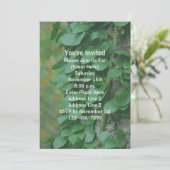 Invitation Vin Feuille Vert Sur La Fête De L'Arbre (Debout devant)