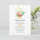 Invitation Vin floral d'été tropical Fête des mariées virtuel (Debout devant)