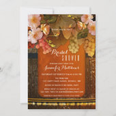 Invitation Vin Floral Thème String Lumières Fête des mariées (Devant)