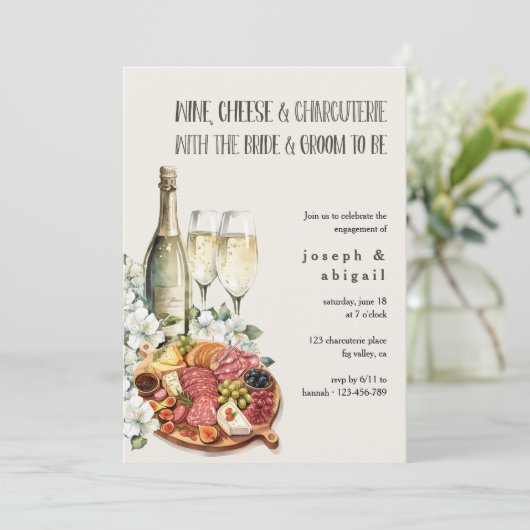 Invitation Vin Fromage Charcuterie Couples (Debout devant)