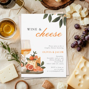 Invitation Vin & Fromage Couples Douche