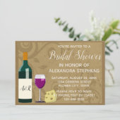 Invitation Vin & Fromage Elégante Fête des mariées (Debout devant)
