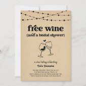 Invitation Vin gratuit Drôle de dégustation de vin Fête des m (Devant)