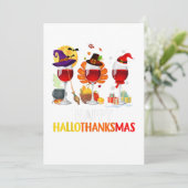 Invitation vin halloween thanksgiving noël joyeux (Debout devant)