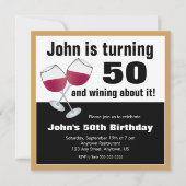 Invitation Vin Lover 50e fête d'anniversaire (Devant)