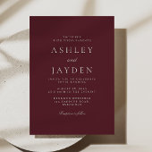 Invitation Vin Merlot Bourgogne Mariage minimal