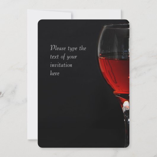Invitation Vin moderne et bouteille (Dos)