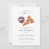 Invitation Vin & Pizza Dîner De Répétition Parfait (Devant)