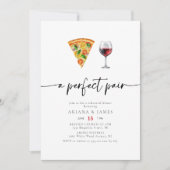 Invitation Vin & Pizza Dîner De Répétition Parfait (Devant)