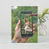 Invitation Vin pouring 40e fête d'anniversaire (Debout devant)