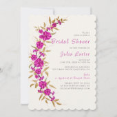 Invitation Vin pourpre Trumpet Fleur Jardin Fête des mariées (Devant)